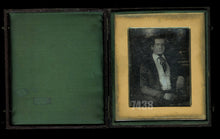 Load image into Gallery viewer, Early Daguerreotype of a Man in Oversized Leather Case 1840s
