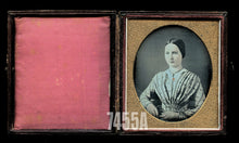 Load image into Gallery viewer, Beautiful 1840s Daguerreotype Young Women Tinted Cheeks Painted Brooch
