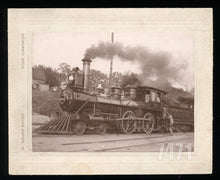 Load image into Gallery viewer, Great Antique Cabinet Photo of a Train Cedar Rapids Iowa Photographer 1900s
