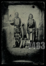 Load image into Gallery viewer, Rare &amp; Amazing Native American Indians Tintype from the 1800s
