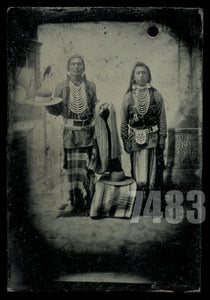 Rare & Amazing Native American Indians Tintype from the 1800s