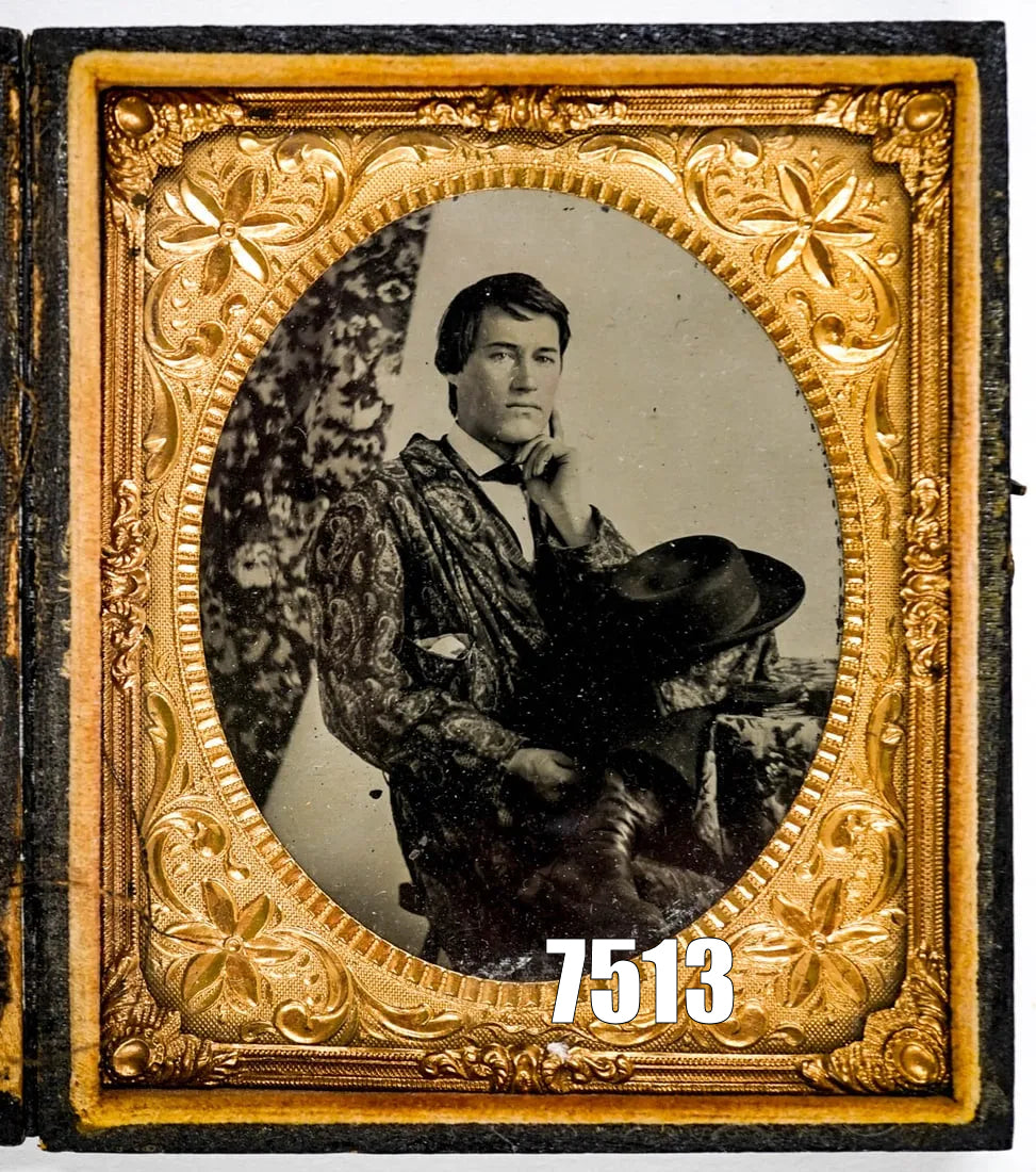 1860s Tintype Self Portrait of Photographer in Work Coat Washington State?