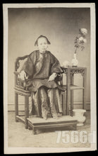 Load image into Gallery viewer, Rare 19th Century CDV Young Chinese Woman with Bound Lotus Feet
