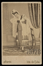 Load image into Gallery viewer, CUBA 1890s Cabinet Card Photo Crossdresser Man in Drag Dressed as Woman Rare
