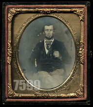 Load image into Gallery viewer, 1850s Daguerreotype Handsome Man Wearing Hoop Earrings!
