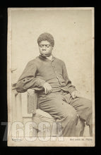 Load image into Gallery viewer, RARE CDV PHOTO &quot;BLIND TOM&quot; PIANO PLAYING AUTISTIC SAVANT AFRICAN AMERICAN 1860s
