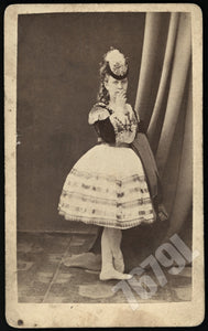 Unusual CDV Photo of a Cigarette or Cigar Smoking Girl 1800s Antique Rare