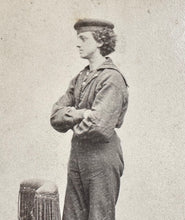 Load image into Gallery viewer, 1860s CIVIL WAR UNION NAVY SAILOR CDV PHOTO OHIO PHOTOGRAPHER

