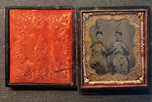 Load image into Gallery viewer, Two Armed Civil War Soldiers 1/6 1860s Tintype Photo Soldier
