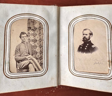 Load image into Gallery viewer, 1860s Photo Album With Civil War Soldier Generals Lincoln Minnesota CDV Tintypes
