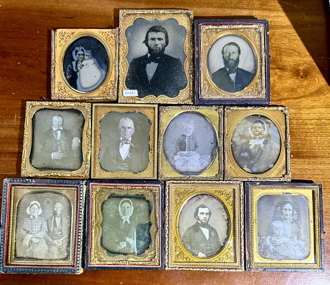 Lot of Daguerreotype and Ambrotype