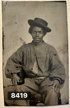 Load image into Gallery viewer, African American Soldier 1860s Civil War Era Tintype Rare
