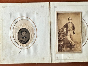 1860s/1870s Photo Album with CDV & Tintype + Civil War Soldier