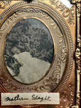 Load image into Gallery viewer, ID'd Baby POST MORTEM Photo Double Matted 1/6 Case Tintype 1860s CANADA
