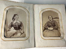 Load image into Gallery viewer, 1860s 1870s Photo Album with Civil War Sailor Illinois &amp; Pennsylvania
