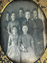 Load image into Gallery viewer, 1/6 Daguerreotype Group of Seven Girls 1840s

