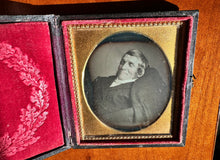 Load image into Gallery viewer, 1/6 Plate Post Mortem Daguerreotype of a Man Sealed
