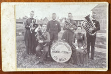 Load image into Gallery viewer, 6TH MICHIGAN CHRISTIAN CRUSADE BAND ANTIQUE CABINET CARD PHOTO
