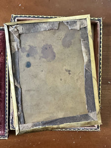 Excellent 1/4 Daguerreotype of a Man Painting / Painted Portrait 1840s