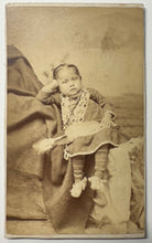 Load image into Gallery viewer, Cute Little Native American / Indian Girl Rare 1870s CDV Photo
