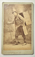 Load image into Gallery viewer, Hiking Man with Camping Gear / Pedestrian Rare CDV 1880s Ohio

