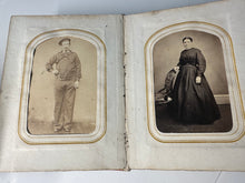 Load image into Gallery viewer, 1860s 1870s Photo Album with Civil War Sailor Illinois &amp; Pennsylvania
