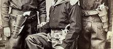 Load image into Gallery viewer, EXCELLENT Dodge City Kansas Armed Cowboys 1880s Cabinet Card Photo Rare Western
