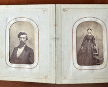 Load image into Gallery viewer, 1860s/1870s Photo Album with CDV &amp; Tintype + Civil War Soldier
