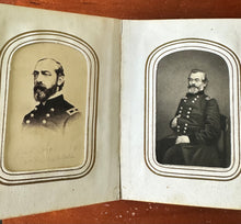 Load image into Gallery viewer, 1860s Photo Album With Civil War Soldier Generals Lincoln Minnesota CDV Tintypes
