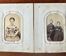 Load image into Gallery viewer, 1860s/1870s Photo Album with CDV &amp; Tintype + Civil War Soldier

