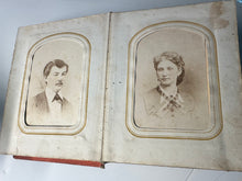 Load image into Gallery viewer, 1860s 1870s Photo Album with Civil War Sailor Illinois &amp; Pennsylvania

