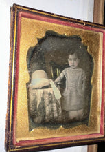 Load image into Gallery viewer, Sealed daguerreotype little boy with summer hat

