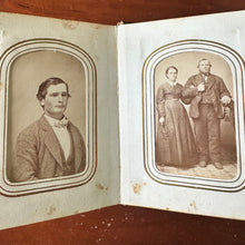 Load image into Gallery viewer, 1860s Photo Album With Civil War Soldier Generals Lincoln Minnesota CDV Tintypes
