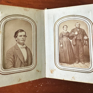 1860s Photo Album With Civil War Soldier Generals Lincoln Minnesota CDV Tintypes