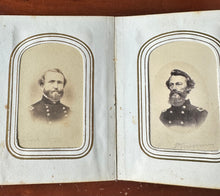 Load image into Gallery viewer, 1860s Photo Album With Civil War Soldier Generals Lincoln Minnesota CDV Tintypes
