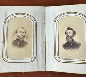 1860s Photo Album With Civil War Soldier Generals Lincoln Minnesota CDV Tintypes