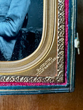 Load image into Gallery viewer, Excellent Half Plate Ambrotype by REHN of Two Men, One Holding Shotgun
