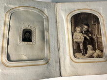 Load image into Gallery viewer, 1860s 1870s Photo Album with Civil War Sailor Illinois &amp; Pennsylvania
