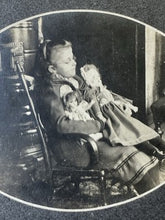 Load image into Gallery viewer, Antique Photo Girl Holding Dolls 1890s 1900s
