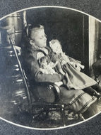 Antique Photo Girl Holding Dolls 1890s 1900s
