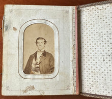 Load image into Gallery viewer, 1860s/1870s Photo Album with CDV &amp; Tintype + Civil War Soldier
