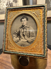 Load image into Gallery viewer, Rare 1/6 Ambrotype Young Civil War Sailor 1860s Navy Photo 1800s Confederate?
