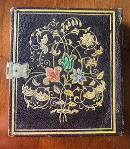 6th Plate Daguerreotype in Special Case Little Girls / Sisters Holding Beaded Purses