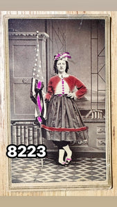 Daughter of the Regiment with Flag 8th Vermont Rare CDV