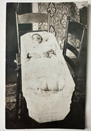 Post Mortem Photo RPPC Little Girl in Coffin 1910s