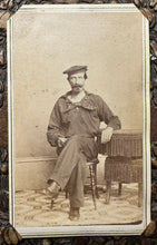 Load image into Gallery viewer, 1860s CIVIL WAR UNION NAVY SAILOR CDV PHOTO FEMALE NEW YORK PHOTOGRAPHER
