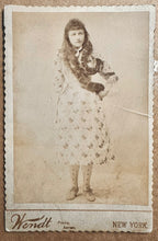 Load image into Gallery viewer, ID'd Snake Charmer by Wendt c1890 Circus Cabinet Card
