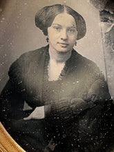 Load image into Gallery viewer, Pretty Woman in Mourning Dress By BROADBENT 1/6 Plate Daguerreotype
