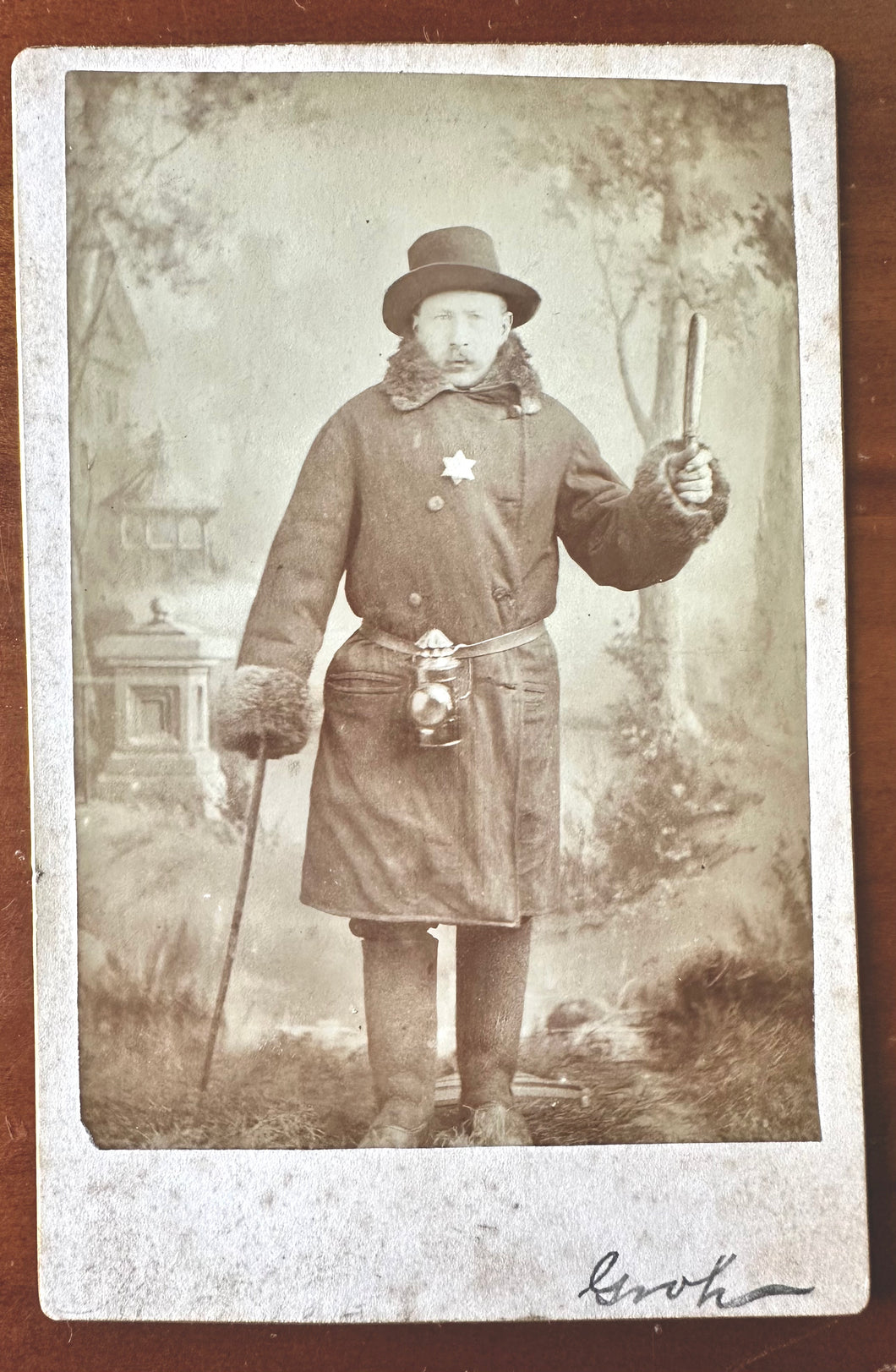 Wisconsin Railroad Police Cabinet Card Photo Late 1800s
