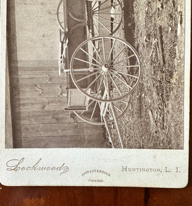 A Wagon for Sale Huntington, Long Island 1890s Cabinet Card